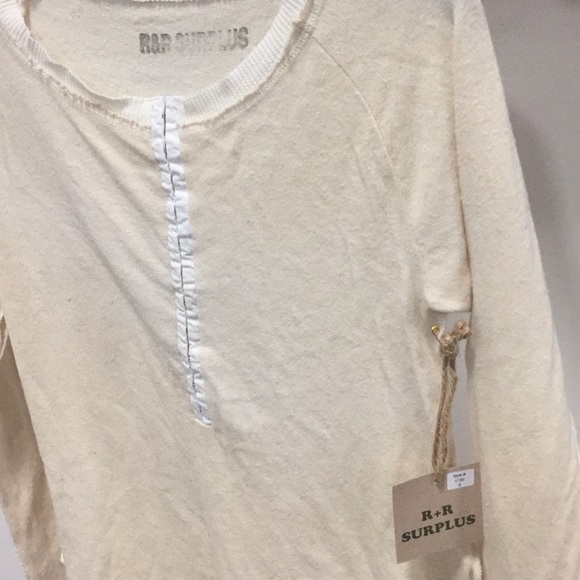 $100 NWT R&R surplus long sleeve tee shirt t - Picture 2 of 5